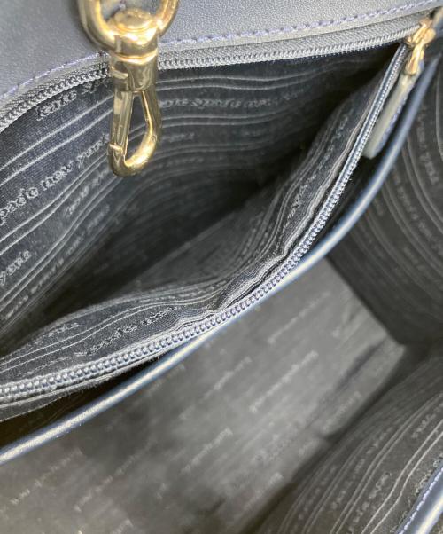 Kate Spade（ケイトスペード）Kate Spade (ケイトスペード) 2WAYバッグ ネイビー×ホワイトの古着・服飾アイテム