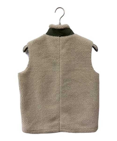Patagonia（パタゴニア）Patagonia (パタゴニア) フリースベスト ベージュ×オリーブ サイズ:XLの古着・服飾アイテム