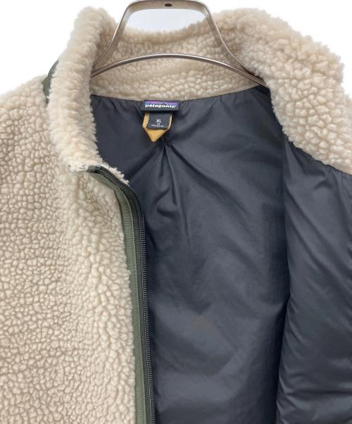 Patagonia（パタゴニア）Patagonia (パタゴニア) フリースベスト ベージュ×オリーブ サイズ:XLの古着・服飾アイテム