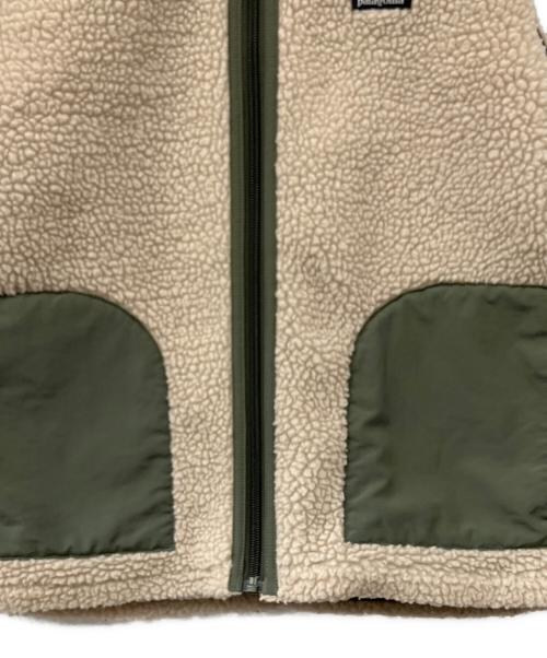 Patagonia（パタゴニア）Patagonia (パタゴニア) フリースベスト ベージュ×オリーブ サイズ:XLの古着・服飾アイテム