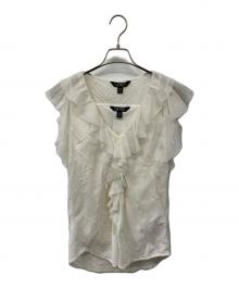 LAUREN RALPH LAUREN（ローレンラルフローレン）の古着「半袖ブラウス」｜ホワイト