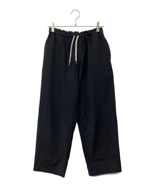 Manual Alphabet（マニュアル アルファベット）Manual Alphabet (マニュアル アルファベット) ジャージワイドパンツ ブラック サイズ:１の古着・服飾アイテム