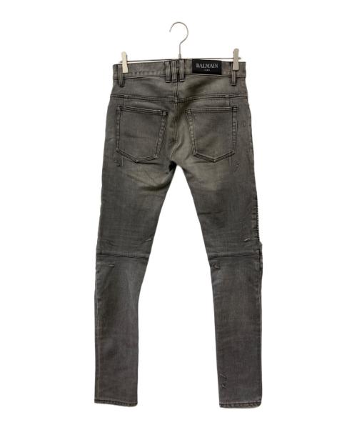 BALMAIN（バルマン）BALMAIN (バルマン) バイカーデニムパンツ ブラック サイズ:28の古着・服飾アイテム