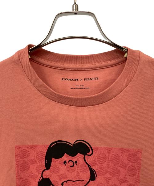 COACH（コーチ）COACH (コーチ) PEANUTS (ピーナッツ) 半袖Tシャツ ピンク サイズ:Sの古着・服飾アイテム