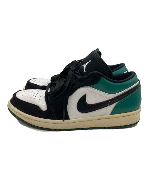 NIKE（ナイキ）NIKE (ナイキ)  Air Jordan 1 Low（エアジョーダン）White Black Mystic Green ブラック×グリーン サイズ:27の古着・服飾アイテム