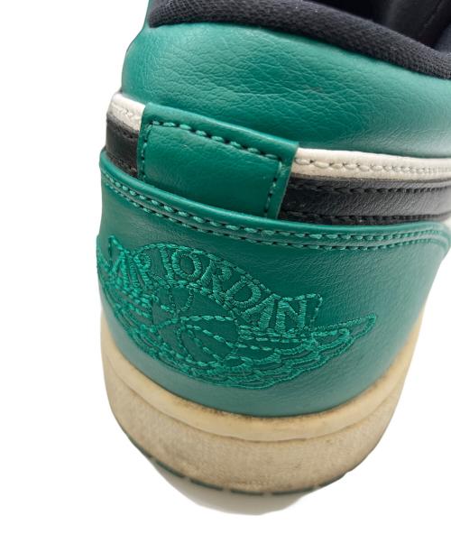 NIKE（ナイキ）NIKE (ナイキ)  Air Jordan 1 Low（エアジョーダン）White Black Mystic Green ブラック×グリーン サイズ:27の古着・服飾アイテム