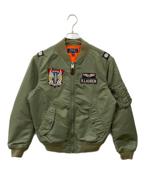 POLO RALPH LAUREN（ポロ・ラルフローレン）POLO RALPH LAUREN (ポロ・ラルフローレン) MA-1ジャケット グリーン サイズ:XSの古着・服飾アイテム