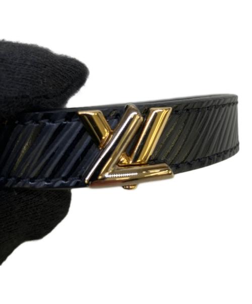 LOUIS VUITTON（ルイ ヴィトン）LOUIS VUITTON (ルイ ヴィトン) レザーブレスレット ブラック×ゴールドの古着・服飾アイテム