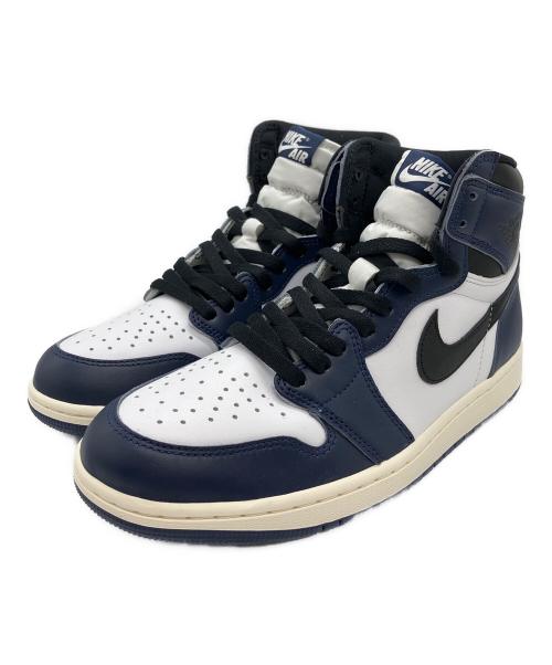 NIKE（ナイキ）NIKE (ナイキ) Nike Air Jordan 1（エアジョーダン） Retro High OG Midnight Navy ネイビー×ホワイト サイズ:27.5の古着・服飾アイテム