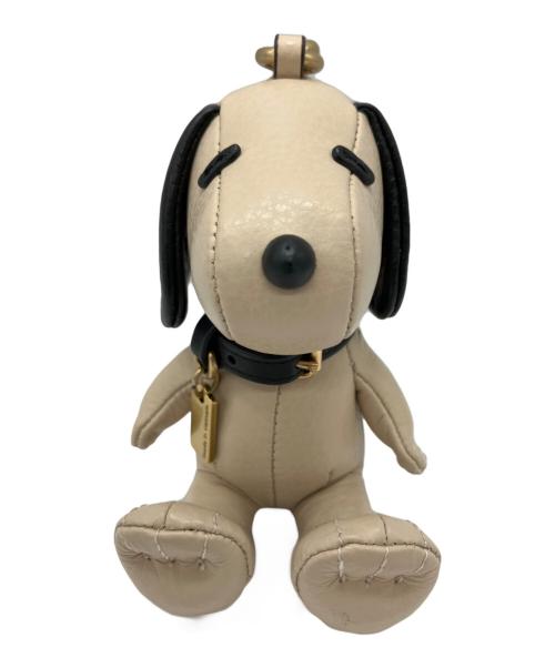 COACH（コーチ）COACH (コーチ) PEANUTS (ピーナッツ) スヌーピー バッグ チャーム ベージュ×ブラックの古着・服飾アイテム