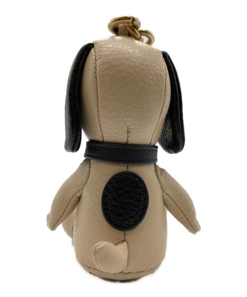 COACH（コーチ）COACH (コーチ) PEANUTS (ピーナッツ) スヌーピー バッグ チャーム ベージュ×ブラックの古着・服飾アイテム