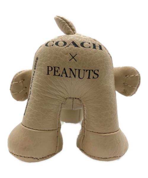 COACH（コーチ）COACH (コーチ) PEANUTS (ピーナッツ) スヌーピー バッグ チャーム ベージュ×ブラックの古着・服飾アイテム