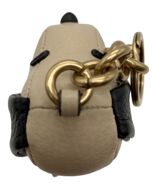 COACH（コーチ）COACH (コーチ) PEANUTS (ピーナッツ) スヌーピー バッグ チャーム ベージュ×ブラックの古着・服飾アイテム
