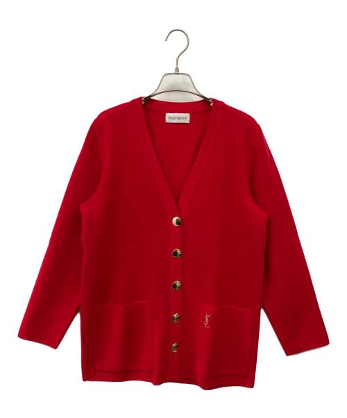 Yves Saint Laurent（イヴサンローラン）Yves Saint Laurent (イヴサンローラン) 薄手カーディガン レッド サイズ:M　　の古着・服飾アイテム
