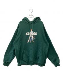X-LARGE×DEATH NOTE（エクストララージ×デスノート）の古着「プルオーバーパーカー」｜グリーン