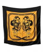 HERMESエルメス）の古着「スカーフ」｜ブラック×イエロー