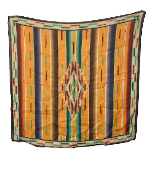 Christian Dior（クリスチャン ディオール）Christian Dior (クリスチャン ディオール) スカーフ オレンジグリーンブルーの古着・服飾アイテム