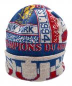 Supreme scarf beanieシュプリーム スカーフ ビーニー）の古着「ニット帽」｜ブルー×レッド