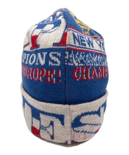 Supreme scarf beanie（シュプリーム スカーフ ビーニー）Supreme scarf beanie (シュプリーム スカーフ ビーニー) ニット帽 ブルー×レッドの古着・服飾アイテム