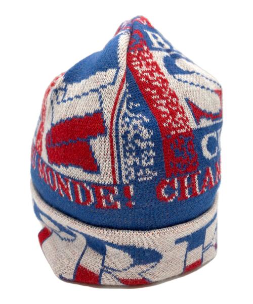 Supreme scarf beanie（シュプリーム スカーフ ビーニー）Supreme scarf beanie (シュプリーム スカーフ ビーニー) ニット帽 ブルー×レッドの古着・服飾アイテム