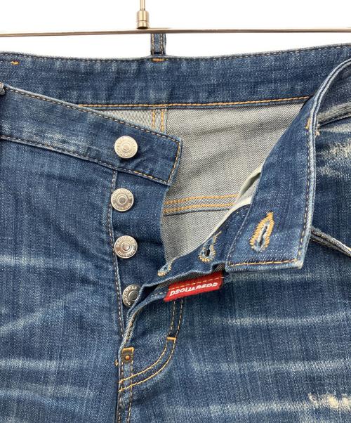 DSQUARED2（ディースクエアード）DSQUARED2 (ディースクエアード) 加工デニムパンツ インディゴ サイズ:50の古着・服飾アイテム