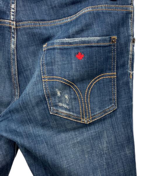 DSQUARED2（ディースクエアード）DSQUARED2 (ディースクエアード) 加工デニムパンツ インディゴ サイズ:50の古着・服飾アイテム