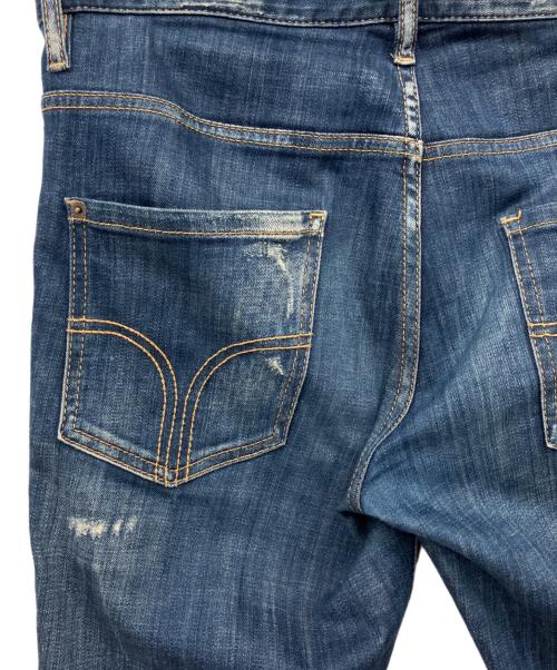 DSQUARED2（ディースクエアード）DSQUARED2 (ディースクエアード) 加工デニムパンツ インディゴ サイズ:50の古着・服飾アイテム