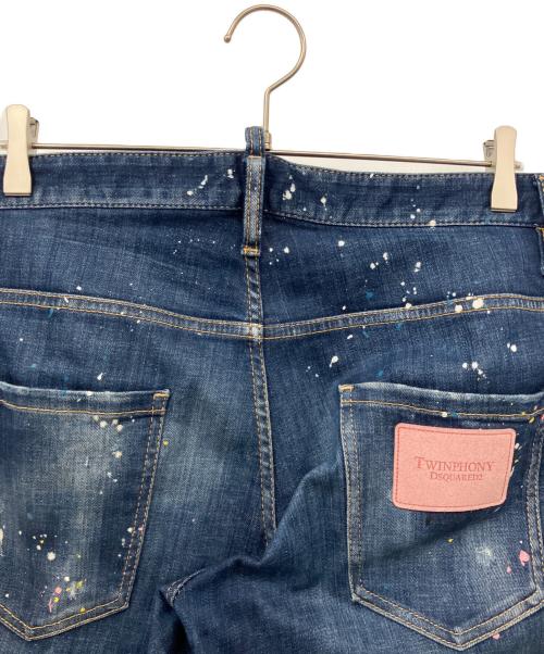 DSQUARED2（ディースクエアード）DSQUARED2 (ディースクエアード) 加工デニムパンツ インディゴ サイズ:50の古着・服飾アイテム