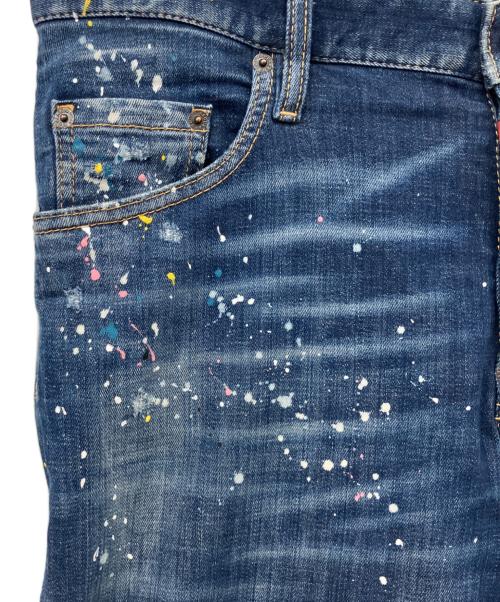 DSQUARED2（ディースクエアード）DSQUARED2 (ディースクエアード) 加工デニムパンツ インディゴ サイズ:50の古着・服飾アイテム