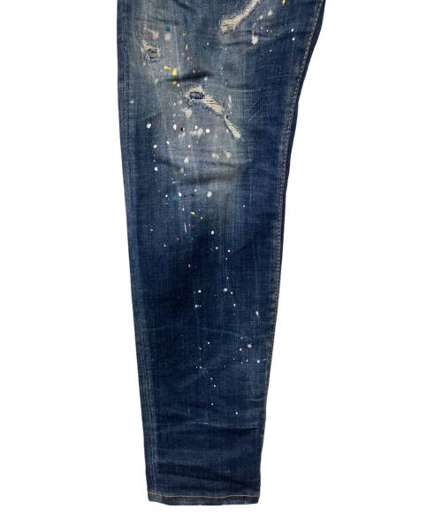 DSQUARED2（ディースクエアード）DSQUARED2 (ディースクエアード) 加工デニムパンツ インディゴ サイズ:50の古着・服飾アイテム