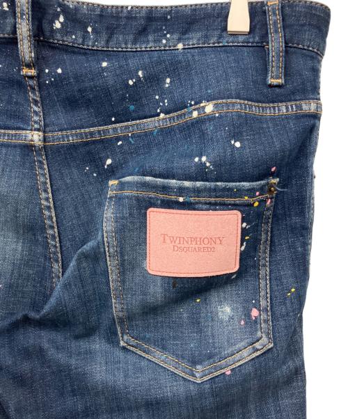 DSQUARED2（ディースクエアード）DSQUARED2 (ディースクエアード) 加工デニムパンツ インディゴ サイズ:50の古着・服飾アイテム