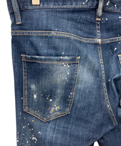 DSQUARED2（ディースクエアード）DSQUARED2 (ディースクエアード) 加工デニムパンツ インディゴ サイズ:50の古着・服飾アイテム