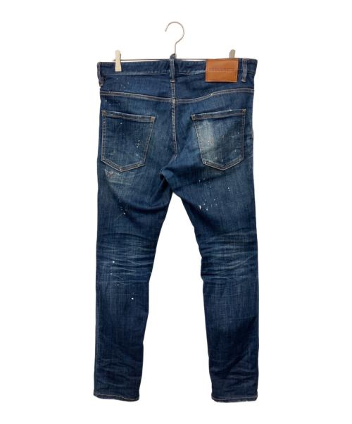 DSQUARED2（ディースクエアード）DSQUARED2 (ディースクエアード) 加工デニムパンツ インディゴ サイズ:50の古着・服飾アイテム
