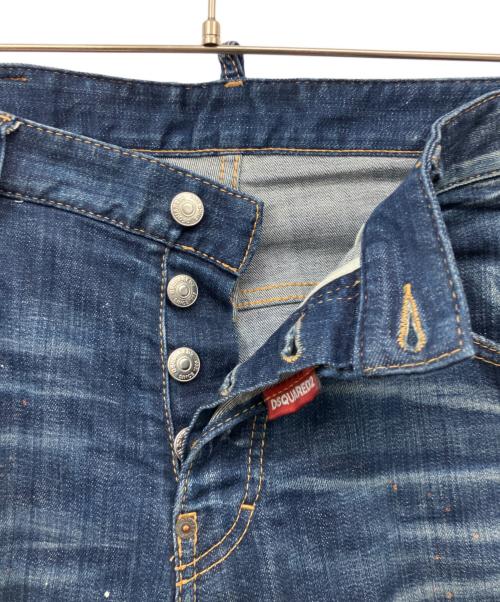 DSQUARED2（ディースクエアード）DSQUARED2 (ディースクエアード) 加工デニムパンツ インディゴ サイズ:50の古着・服飾アイテム