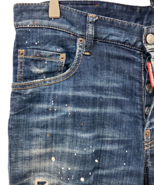DSQUARED2（ディースクエアード）DSQUARED2 (ディースクエアード) 加工デニムパンツ インディゴ サイズ:50の古着・服飾アイテム