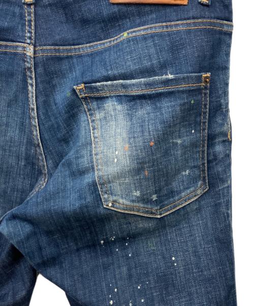 DSQUARED2（ディースクエアード）DSQUARED2 (ディースクエアード) 加工デニムパンツ インディゴ サイズ:50の古着・服飾アイテム