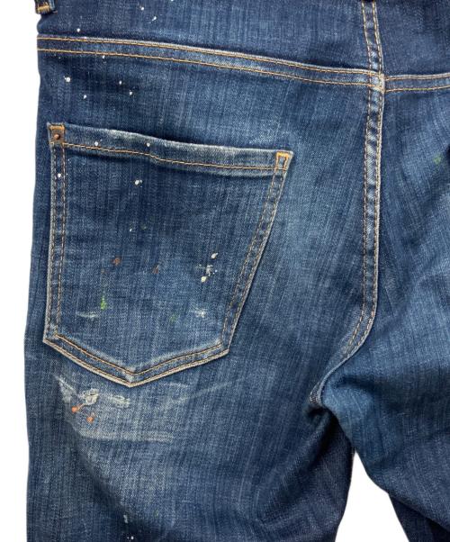 DSQUARED2（ディースクエアード）DSQUARED2 (ディースクエアード) 加工デニムパンツ インディゴ サイズ:50の古着・服飾アイテム