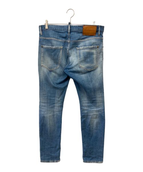 DSQUARED2（ディースクエアード）DSQUARED2 (ディースクエアード) 加工デニムパンツ インディゴ サイズ:50の古着・服飾アイテム