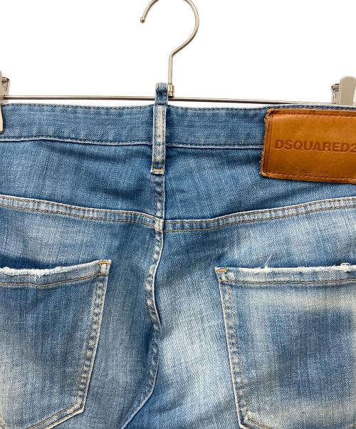 DSQUARED2（ディースクエアード）DSQUARED2 (ディースクエアード) 加工デニムパンツ インディゴ サイズ:50の古着・服飾アイテム
