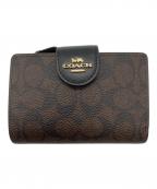 COACHコーチ）の古着「3つ折り財布」｜ブラウン×ブラック