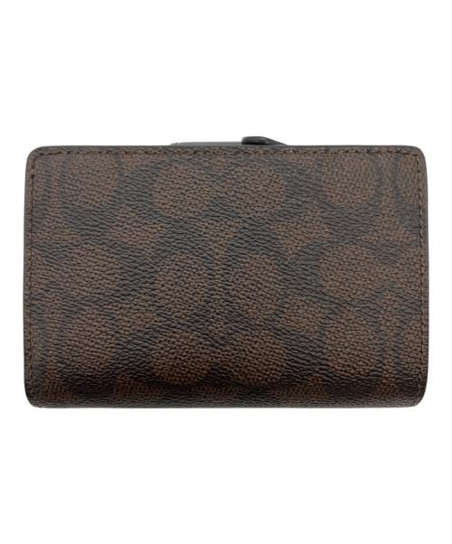COACH（コーチ）COACH (コーチ) 3つ折り財布 ブラウン×ブラックの古着・服飾アイテム