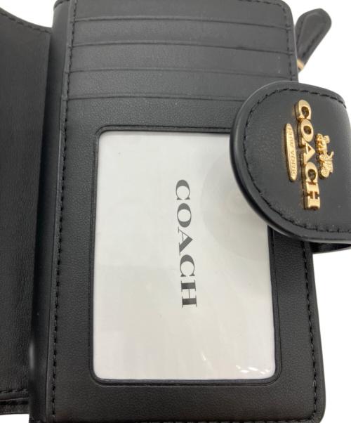 COACH（コーチ）COACH (コーチ) 3つ折り財布 ブラウン×ブラックの古着・服飾アイテム