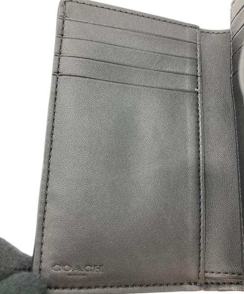 COACH（コーチ）COACH (コーチ) 3つ折り財布 ブラウン×ブラックの古着・服飾アイテム