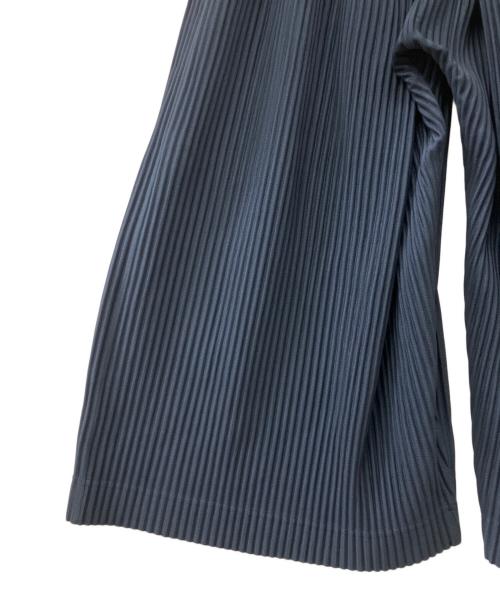 HOMME PLISSE ISSEY MIYAKE（オム プリッセ イッセイ ミヤケ）HOMME PLISSE ISSEY MIYAKE (オム プリッセ イッセイ ミヤケ) プリーツワイドドカンパンツ ネイビー サイズ:２の古着・服飾アイテム