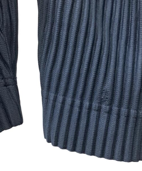 HOMME PLISSE ISSEY MIYAKE（オム プリッセ イッセイ ミヤケ）HOMME PLISSE ISSEY MIYAKE (オム プリッセ イッセイ ミヤケ) プリーツワイドドカンパンツ ネイビー サイズ:２の古着・服飾アイテム