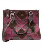 COACHコーチ）の古着「ハンドバッグ」｜ワインレッド