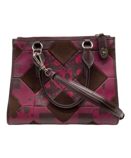 COACH（コーチ）COACH (コーチ) ハンドバッグ ワインレッドの古着・服飾アイテム