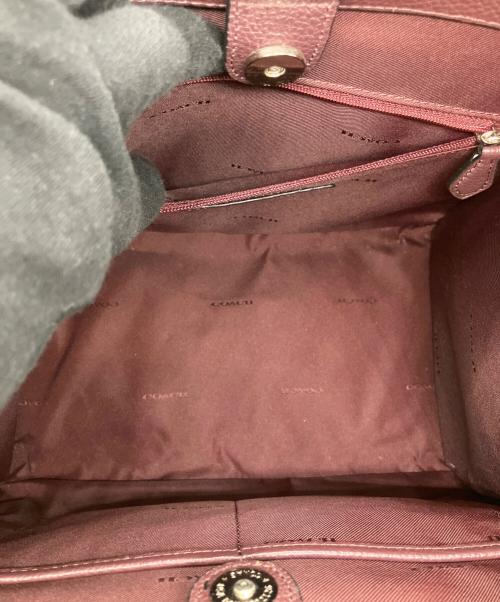 COACH（コーチ）COACH (コーチ) ハンドバッグ ワインレッドの古着・服飾アイテム