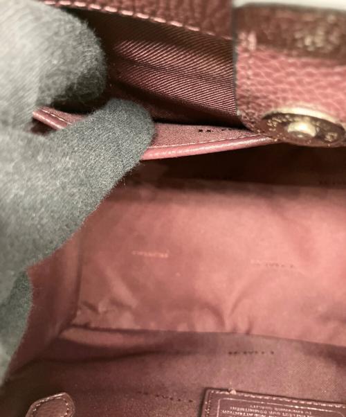 COACH（コーチ）COACH (コーチ) ハンドバッグ ワインレッドの古着・服飾アイテム