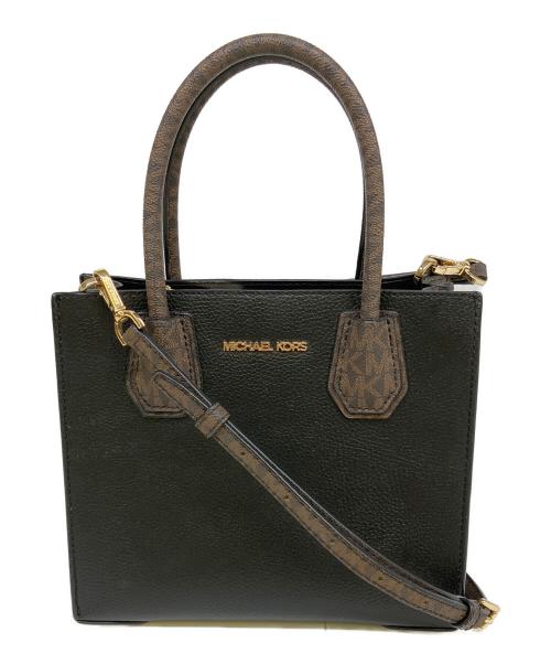 MICHAEL KORS（マイケルコース）MICHAEL KORS (マイケル・コース) 2WAYバッグ ブラック×ブラウンの古着・服飾アイテム